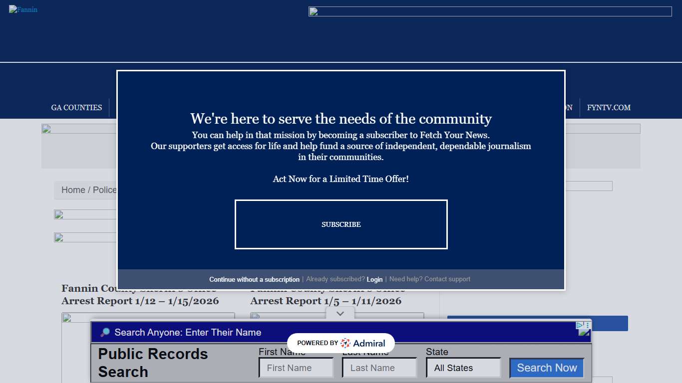 Arrest Reports Archives - FanninFannin